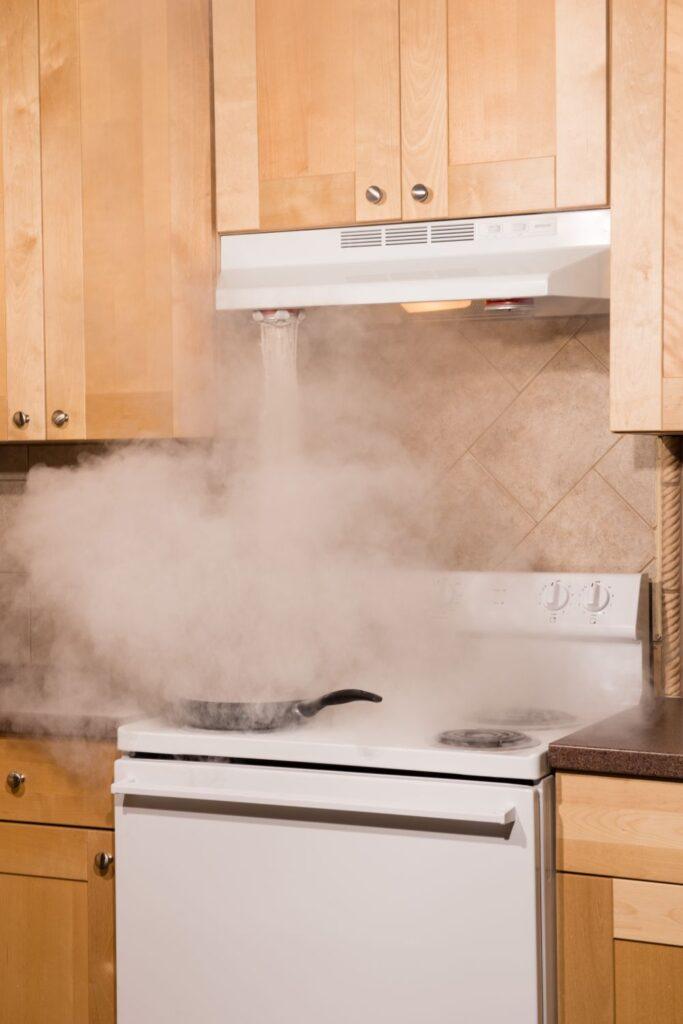 stovetop firestop wide angle action shot