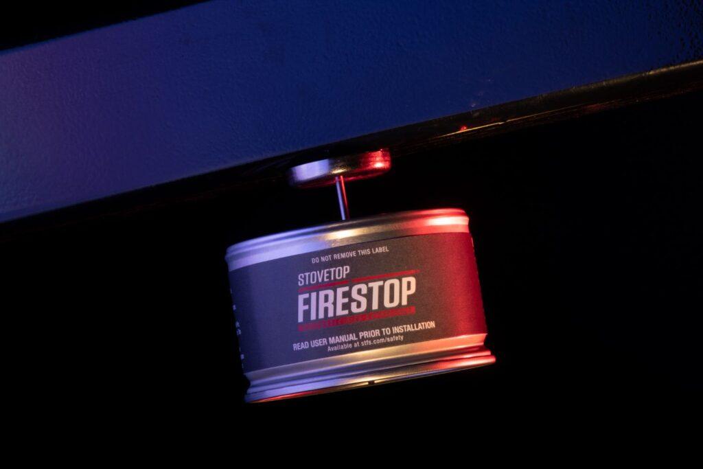 stovetop firestop rangehood red blue